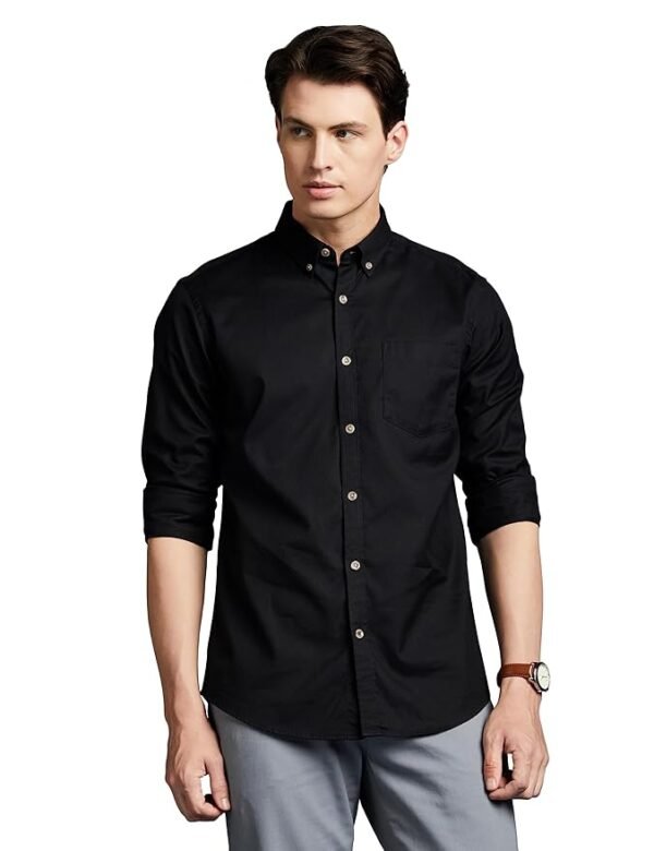Symbol Premium Men's Stylish Solid All Day Fresh Buttondown Casual Shirt - Regular Fit | Plain | Full Sleeve | Cotton Semi Formal Wear (Available in Plus Size & Combo Pack)